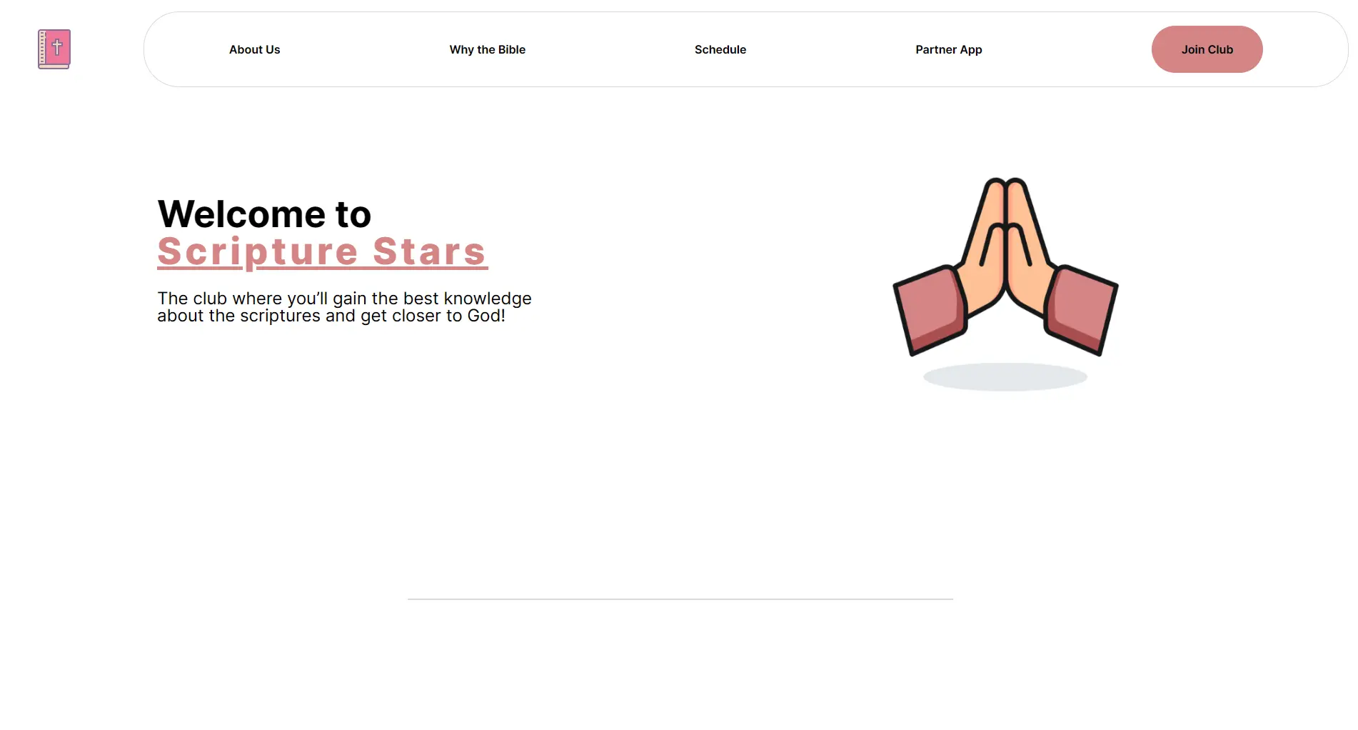 Landing page of project